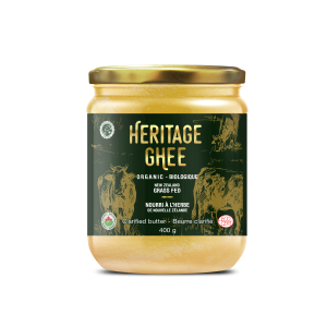 Ghee Heritage biologique nourri à l'herbe 400g